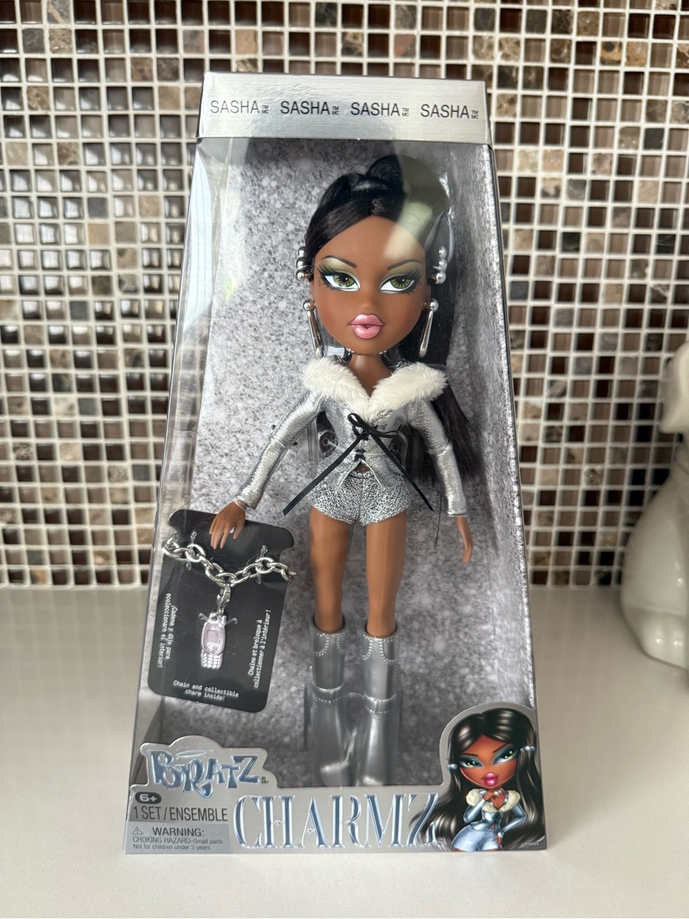 Bratz Charmz Sasha Fashion Doll with Collectible Charm Bracelet